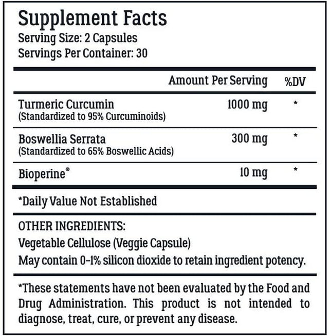 Live Conscious Curcuwell Curcumin Blend Joint Body & Cognitive Support, 1000Mg, 60Ct