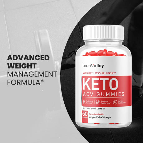 (3 Pack) Lean Valley Keto ACV Gummies - Supplement for Weight Loss - Energy & Focus Boosting Dietary Supplements for Weight Management & Metabolism - Fat Burn - 180 Gummies