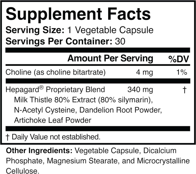 Natural Liver Support Supplement Capsule with N-Acetyl Cysteine (NAC) - Non-Gmo, Gluten-Free