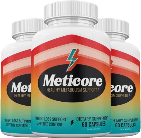 (Official) 3 Pack Meticore Weight Management Keto Pills , Energy Support,180 Capsules