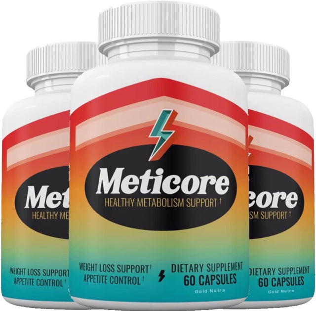 (Official) 3 Pack Meticore Weight Management Keto Pills , Energy Support,180 Capsules