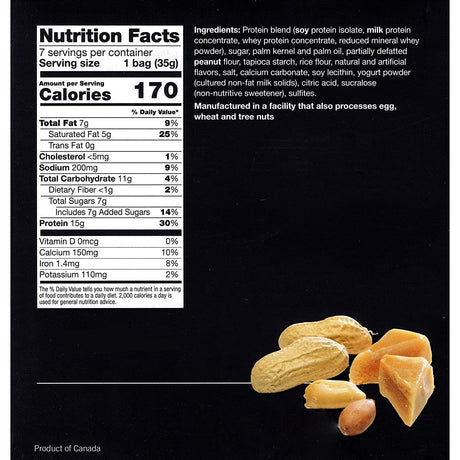 PROTIFIT - High Protein Soy Snack Puffs, 15G Protein, Low Calorie, Low Fat, Low Sugar, Low Carb, Ideal Protein Compatible, 7 Servings per Box (Peanut and Caramel)