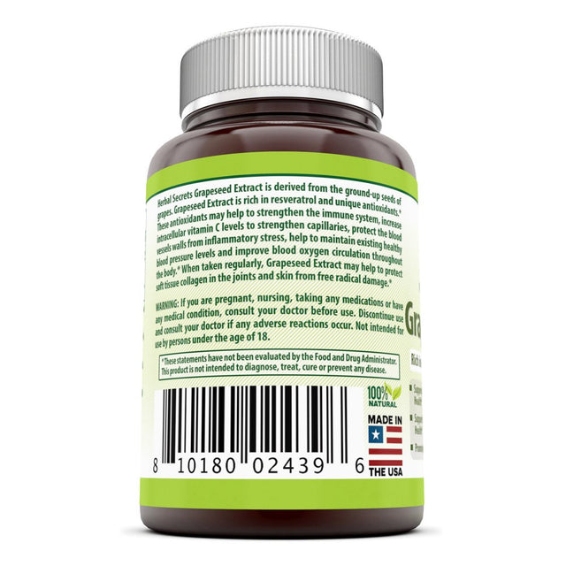 Herbal Secrets Grapeseed Extract 400 Mg 120 Capsules