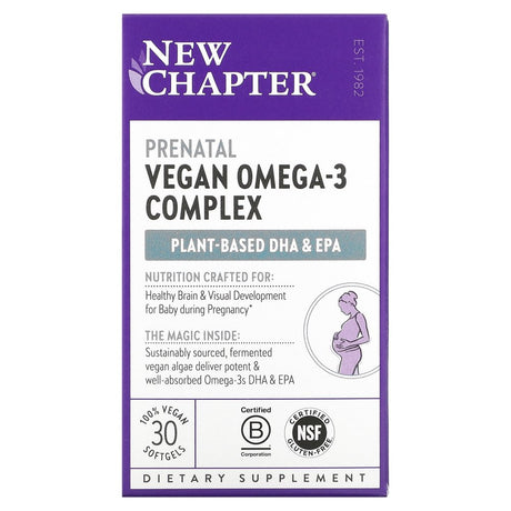 New Chapter, Prenatal Vegan Omega-3 Complex, 30 Vegan Softgels