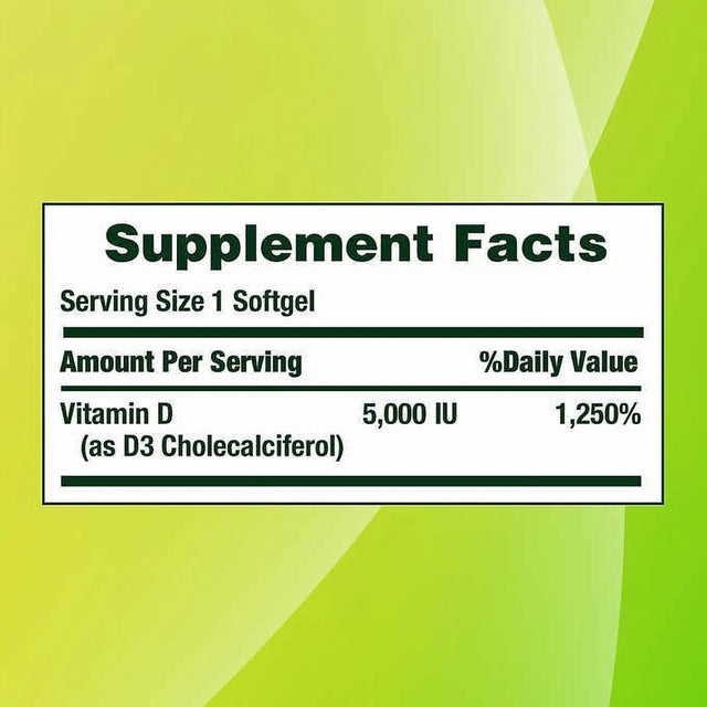 Nature'S Bounty Vitamin D3 5000 IU (400 Softgels)