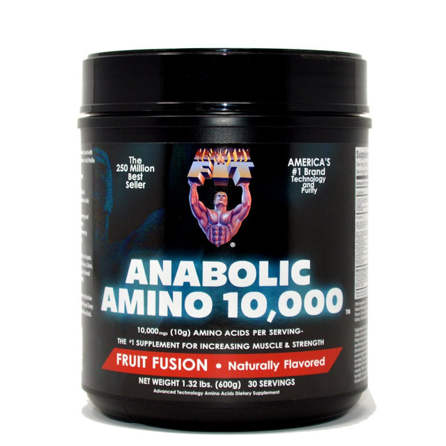 Healthy N Fit Anabolic Amino 10,000 Powder Fruit Fusion 1.32 Lbs