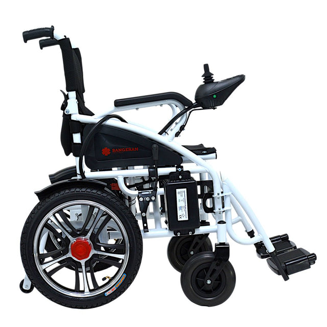 HERCULES Lite Ex Foldable Lightweight Electric Power Wheelchair, Motorized Long Range Heavy Duty Travel Safe