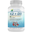 Vitamin K2+D3 Supplement with Bioperine Black Pepper K2 and D3 for Heart Health, Stronger Bones & Immune System - 60 Capsules