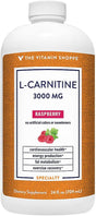 The Vitamin Shoppe L-Carnitine - Amino Acid to Support Fat Metabolism & Cardiovascular Health - 3,000 MG - Raspberry (24 Fl. Oz.)