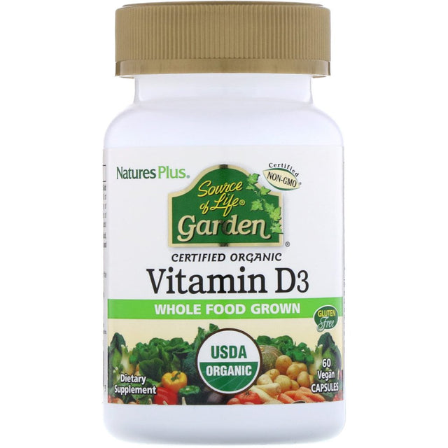 Natural Organics Laboratories Natures plus Source of Life Garden Vitamin D3, 60 Ea