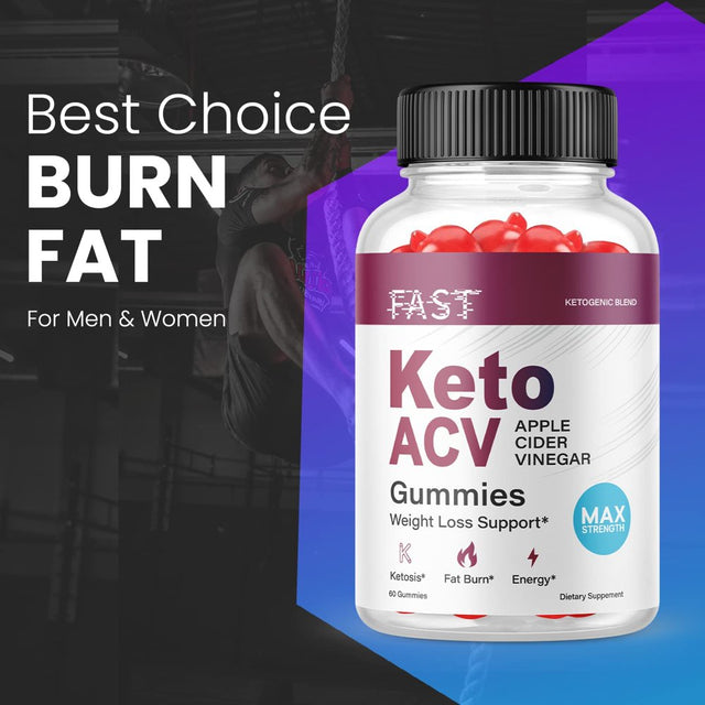 (3 Pack) Fast Keto ACV Gummies - Supplement for Weight Loss - Energy & Focus Boosting Dietary Supplements for Weight Management & Metabolism - Fat Burn - 180 Gummies