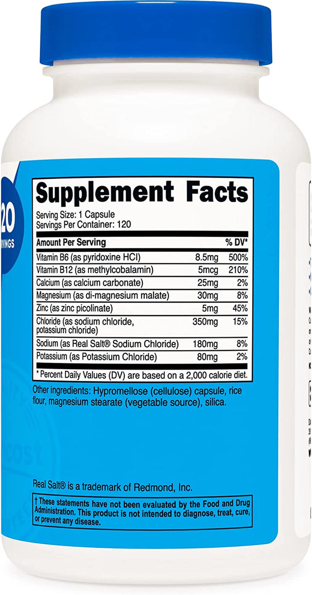 Nutricost Electrolyte Complex (Advanced Hydration with Real Salt®) 120 Capsules - 8 Hydrating Electrolytes & Vitamins, Gluten Free, Non-Gmo, Vegetarian