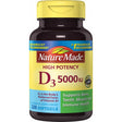 Nature Made Vitamins & Supplements D3 5,000 IU Softgels, Supports Bone, Teeth, Muscle & Immune Health 220 Ct, USP Verfified!