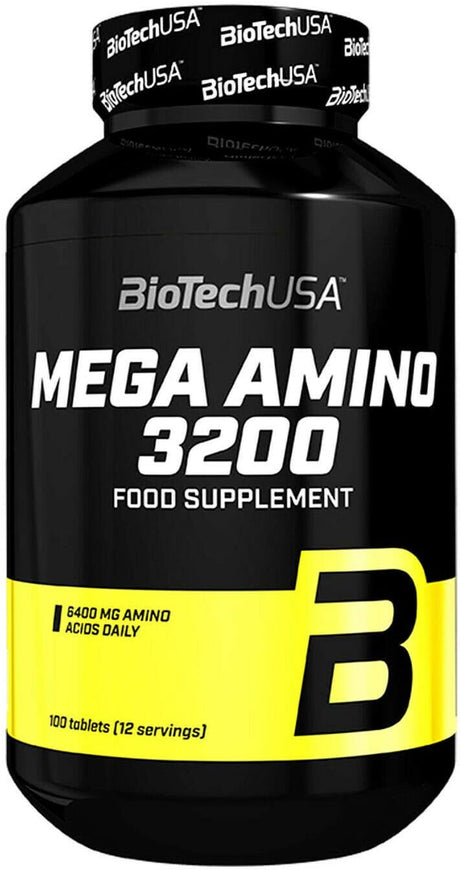 BIOTECH USA MEGA Amino ACIDS 3200 100 Tablets - Whey Protein Pills | BCAA | Anabolic & Anticatabolic