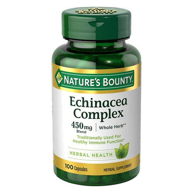 Natures Bounty Echinacea Complex 450 Mg Capsules for Immune Support, 100 Ea, 3 Pack