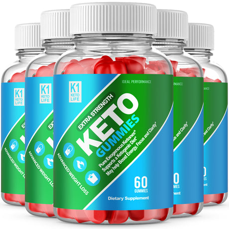 (5 Pack) K1 Keto Life Gummies Advanced Weight Loss Extra Strengh (300 Gummies)