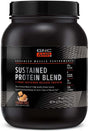 GNC AMP Sustained Protein Blend | Targeted Muscle Building and Exercise Formula | 4 Protein Sources with Rapid & Sustained Release | Gluten Free | Cinnamon Toast | 28 Servings