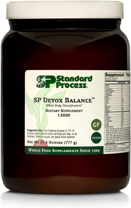 Standard Process SP Detox Balance - Whole-Food Detox Cleanse with Magnesium, Iron, Creatine, Milk Thistle, Protein, Calcium, Potassium, Choline, Arginine, Vitamin K1 - Vegan, Gluten Free - 28Oz