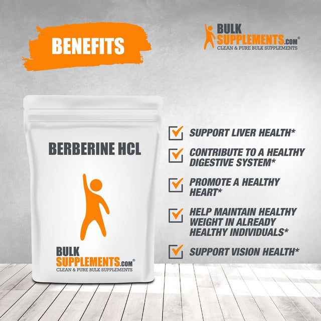 Bulksupplements.Com Berberine Hcl Powder - Berberine 500Mg - Digestive Enzymes - Gallbladder Supplements - Digestive Support (25 Grams - 0.88 Oz)