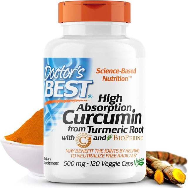 Doctor'S Best DRB- High Absorption Curcumin from Turmeric Root with C3 Complex & Bioperine 500Mg (120 Capsules)