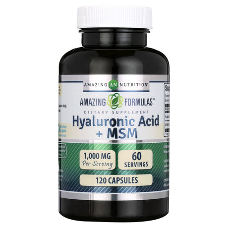 Amazing Formulas Hyaluronic Acid plus MSM 500 Mg 120 Vcaps