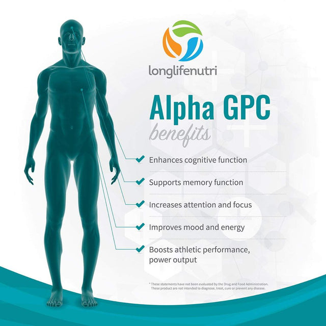 Alpha GPC Choline 300 Mg - 120 Vegetarian Capsules