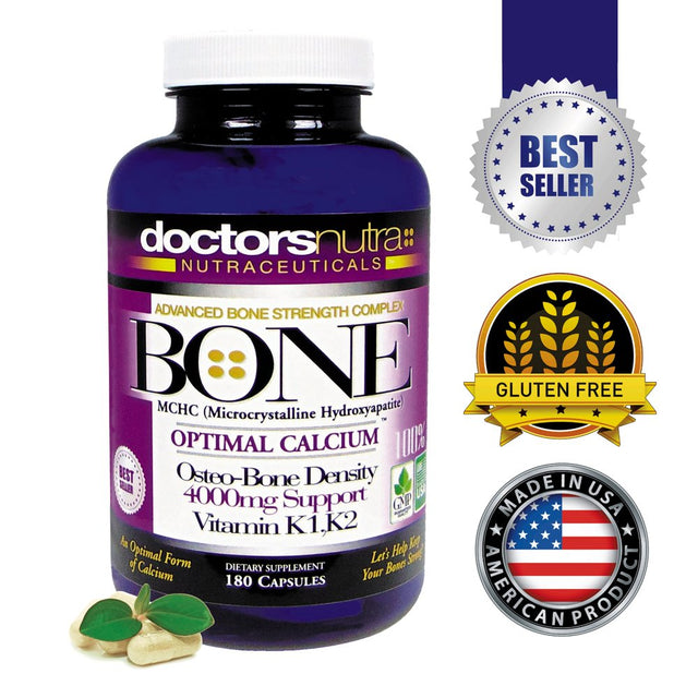 Calcium 1000 Milligrams with 4000 Milligrams MCHC for Complete Calcium Maximum Bone Strength Support by Doctors Nutra Nutraceuticals plus K1, K2, Magnesium, Vitamin D, Zinc, Glucosamine, and More