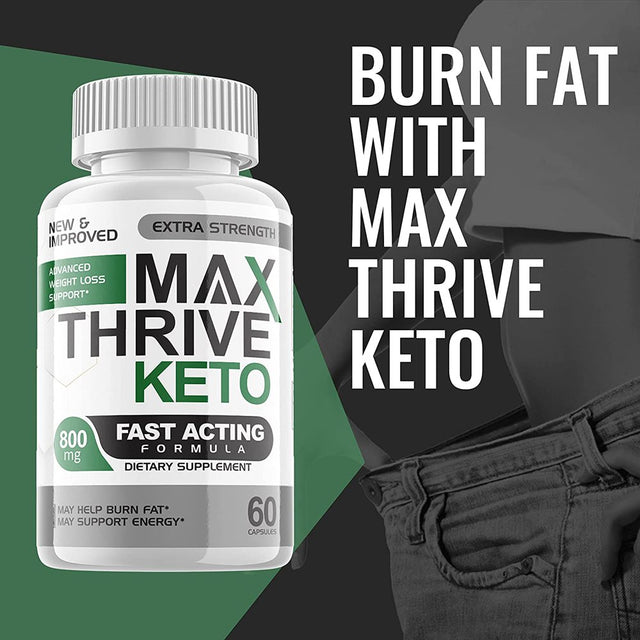 Official Max Thrive Keto Advanced Weight Management Support Ketosis Supplement Pills (5 Pack)