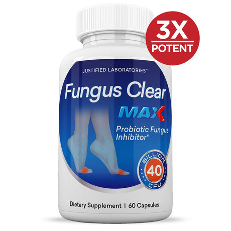 (3 Pack) Fungus Clear Max 40 Billion CFU Probiotic Nail Support 180 Capsules