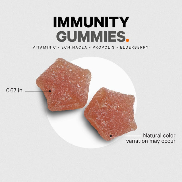 Codeage Immunity Gummies, Vitamin C, Elderberry, Echinacea & Propolis, Vegan Pectin-Based Supplement, 60 Ct