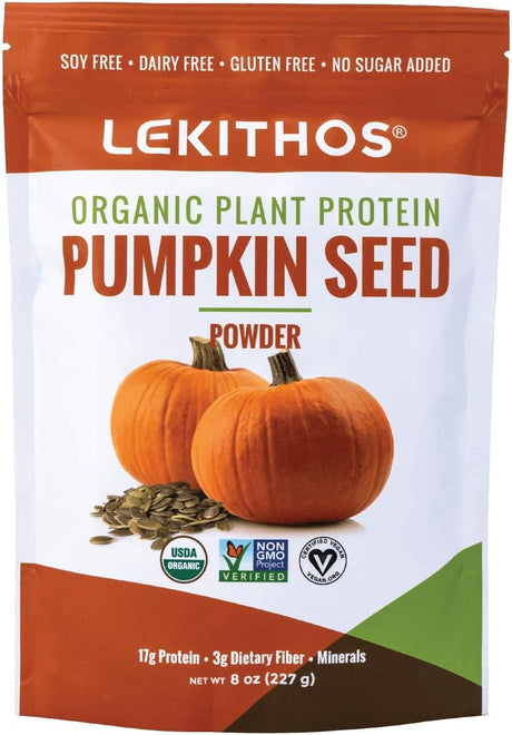 Organic Pumpkin Seed Protein - 8 Oz - 17G Protein - Certified USDA Organic, Non-Gmo Project Verified, No Added Sugars - Promotes Muscle Recovery - Certified Vegan - Gluten Free