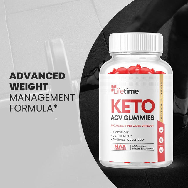 (5 Pack) Lifetime Keto ACV Gummies - Supplement for Weight Loss - Energy & Focus Boosting Dietary Supplements for Weight Management & Metabolism - Fat Burn - 300 Gummies