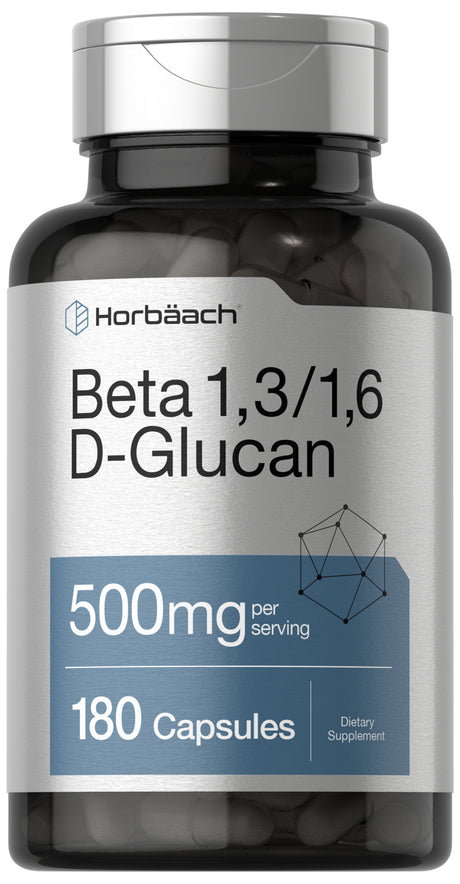 Beta Glucan 1 3D | 180 Capsules | Beta 1,3, 1,6 D Glucan | by Horbaach