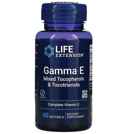 Life Extension Gamma E Mixed Tocopherols & Tocotrienols – Complete Vitamin E Spectrum, Antioxidant Protection – Non-Gmo, Gluten-Free – 60 Softgels