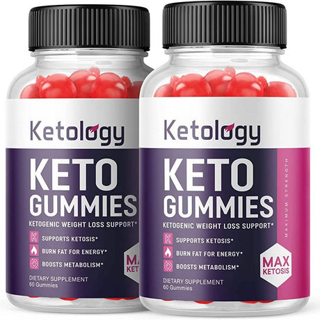 (2 Pack) Ketology Keto ACV Gummies - Supplement for Weight Loss - Energy & Focus Boosting Dietary Supplements for Weight Management & Metabolism - Fat Burn - 120 Gummies