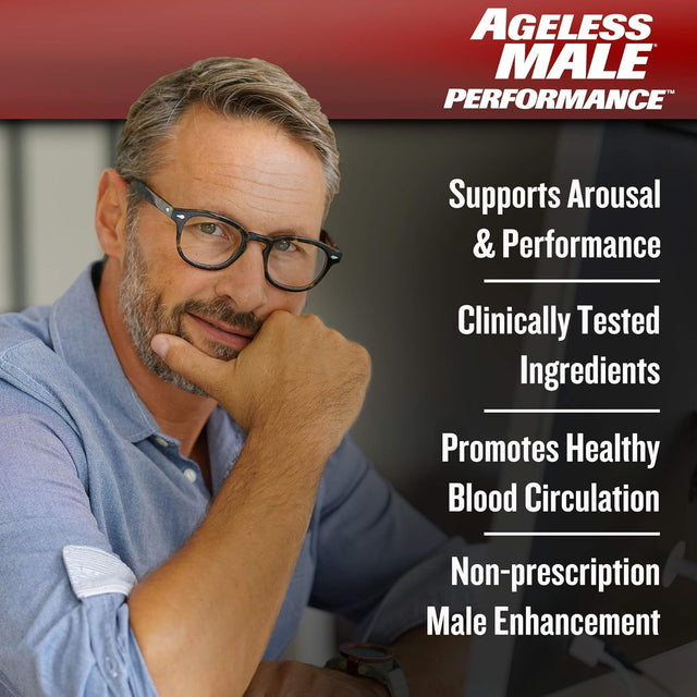 Ageless Male Max Total Testosterone Booster & Ageless Male Performance Nitric Oxide Booster for Men - Improve Workouts, Reduce Fat Faster than Exercise Alone, Promote Arousal, Energy & Drive