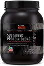 GNC AMP Sustained Protein Blend | Targeted Muscle Building and Exercise Formula | 4 Protein Sources with Rapid & Sustained Release | Gluten Free | Fruity Crisps | 28 Servings