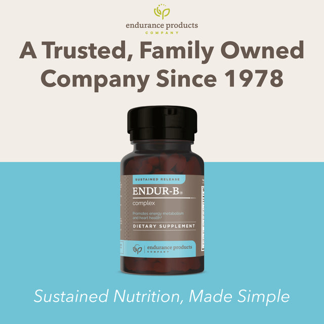 Endur-B Complex - Sustained Release - Vitamin B Supplement with B1, B2, B3, B6, B12, Folic Acid, Biotin - 150 Tablets - Endurance Products Company