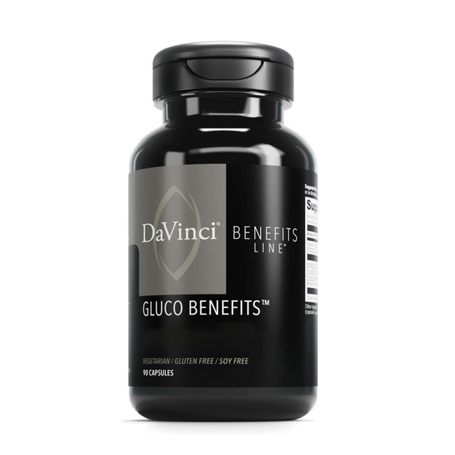 Davinci Labs Gluco Benefits - Support Glucose Levels, Brain Health & More* - 90 Vegetarian Capsules