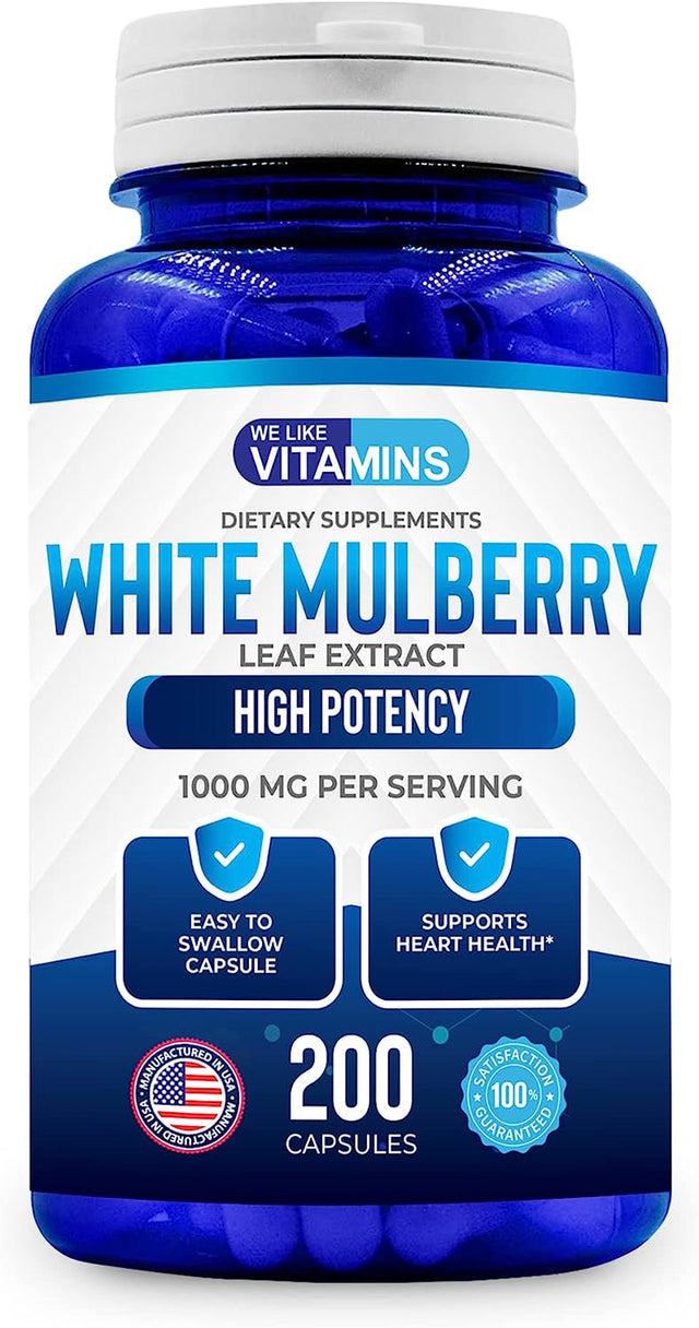 We like Vitamins White Mulberry Supplement Blood Sugar Support Appetite Suppressant 200 Capsules