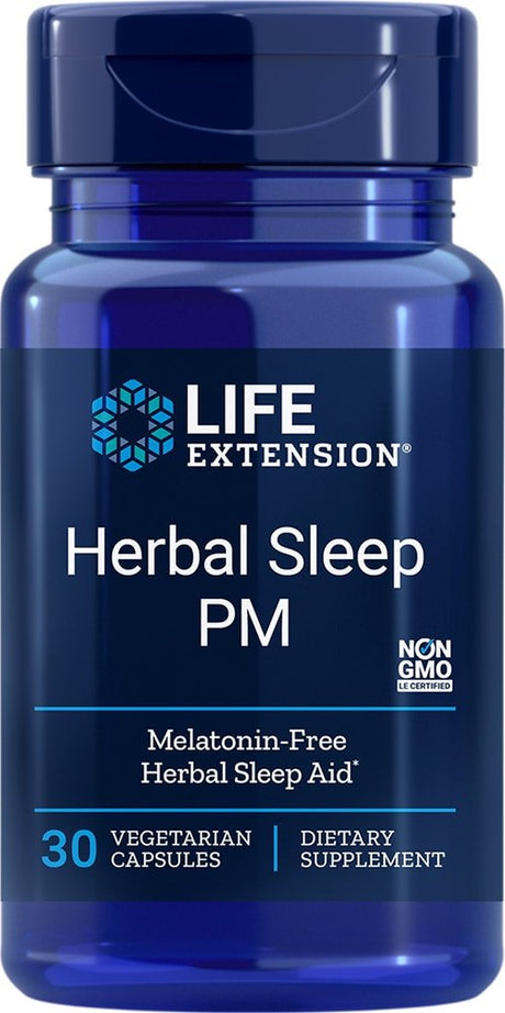 Life Extension Herbal Sleep PM -- 30 Vegetarian Capsules