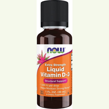 NOW Foods - Liquid Vitamin D3 Extra Strength 1000 IU - 1 Fl. Oz.