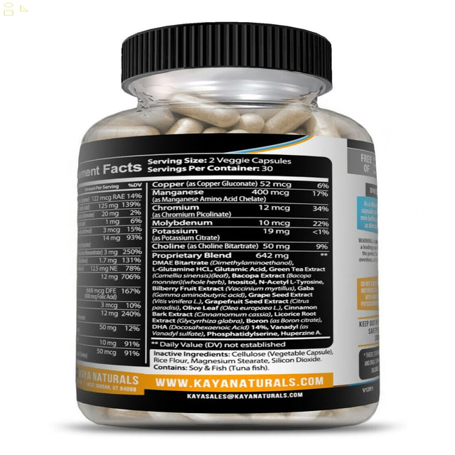 Brain Health & Memory Booster, Focus Function, Clarity Nootropic Supplement | Compare to Focus Factor Active Ingredients