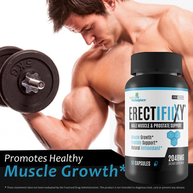 Erectifil XY Male Muscle & Prostate Support - Muscle Growth - Prostate Support - Natural Antioxidant - Help Support Improved Muscle Growth & Recovery with Natural Vitamins & Herbs - Prostate Health