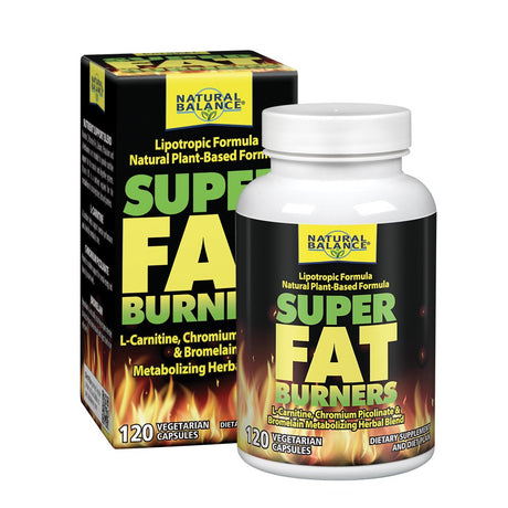 Natural Balance Super Fat Burners | Energy, Metabolism & Healthy Weight Management Formula & Plan | with Chromium Picolinate | 120 Vegcaps, 30 Serv.