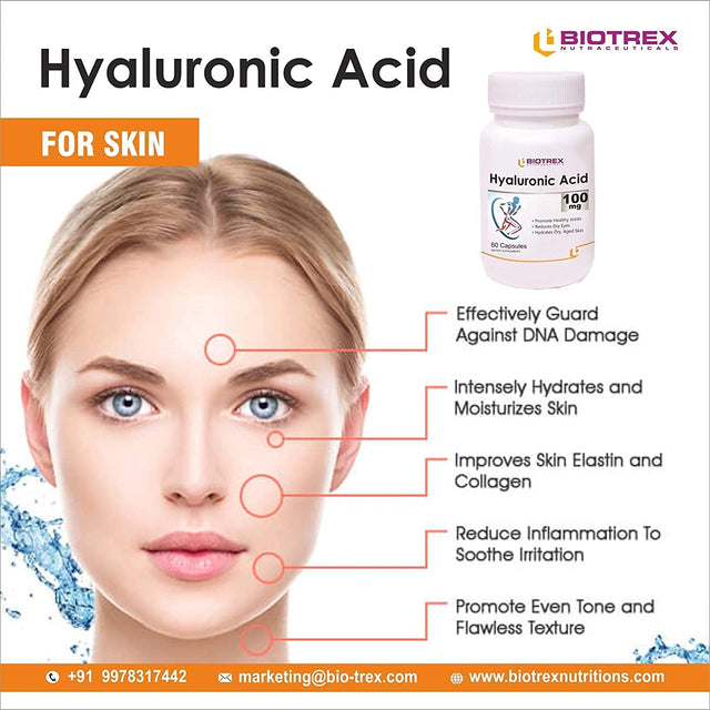 Biotrex Nutraceuticals Hyaluronic Acid 100Mg - 60 Capsules