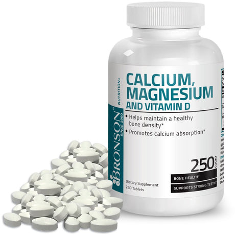 Bronson Calcium, Magnesium & Vitamin D, 250 Tablets