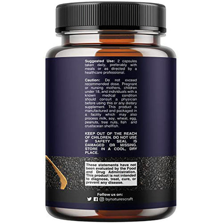 Vegan Black Seed Oil Capsules - Cold Pressed Nigella Sativa Black Cumin Seed Oil Capsules with Omega 3 6 9 Antioxidants and Thymoquinone for Hair Growth Immune Support Joint Health and Digestion