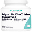 Nutricost Myo Inositol & D-Chiro Inositol Supplement for Women 2000Mg, 120 Capsules, 30 Servings