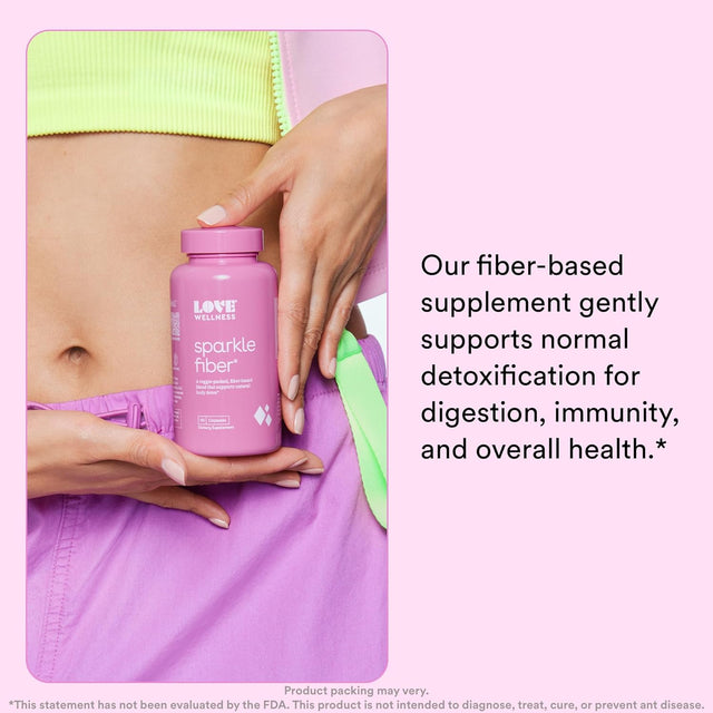 Love Wellness Bye Bye Bloat, Sparkle Fiber, Metabolove | Digestive Enzymes, Metabolism Booster & Bloating Relief for Women | Supports Regularity, Weight Management, Gas Relief & Water Retention